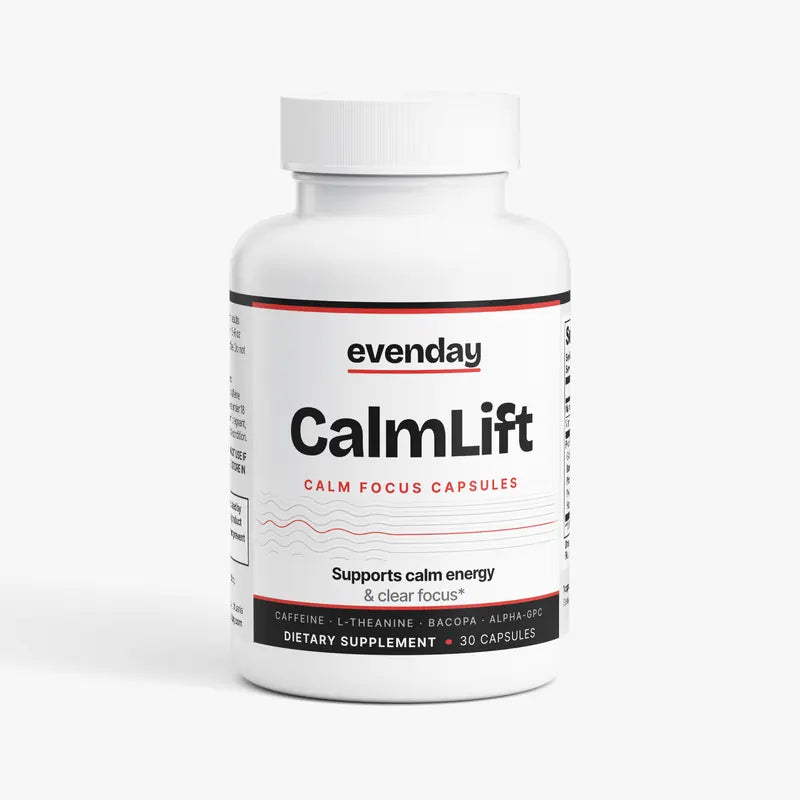 A bottle of CalmLift Calm Focus Capsules